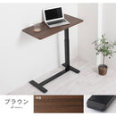 昇降式テーブル 昇降式テーブル ガス圧 介護テーブル キャスター付き ベッドテーブル 介護 一人用 サイドテーブル 木製 スチール 高さ無段階調節 約高さ66～100cm ぼん家具