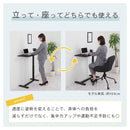 昇降式テーブル 昇降式テーブル ガス圧 介護テーブル キャスター付き ベッドテーブル 介護 一人用 サイドテーブル 木製 スチール 高さ無段階調節 約高さ66～100cm ぼん家具