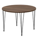 ダイニングテーブル 円形 4人掛け 木製×スチール