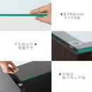 コーヒーテーブル センターテーブル ローテーブル 収納 ガラステーブル 座卓 おしゃれ 机 コーヒーテーブル 棚付き 幅90 木目 モダン 北欧 リビング ぼん家具