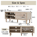 テレビ台 テレビ台 ローボード テレビボード TV台 ロータイプ 43型対応 木製 扉付き 棚板 可動棚 ラック 収納 棚 脚付き コード穴 ルーター収納 リビング収納 ぼん家具