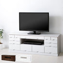 [ 幅120cm ] 桐製テレビ台 テレビ台 木製 桐製 ローボード 収納 大容量 テレビボード 引き出し 13杯 42型対応 薄型 テレビ下 収納 奥行42型 幅120cm 高44cm 和風モダン ぼん家具