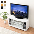 [ 幅80cm ] 木製テレビ台 tvボード テレビ台 モニター台 ローボード 32インチ キャスター おしゃれ 扉付き コーナー 幅80 木製 ガラス扉 壁寄せ 角置き ぼん家具