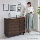 キャビネット〔Aタイプ〕 キャビネット 扉付き 4段 可動棚 サイドボード 収納棚 リビング 食器 北欧 ぼん家具