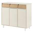 キャビネット〔Bタイプ〕 キャビネット 扉付き 3段 可動棚 サイドボード 収納棚 リビング 食器 北欧 ぼん家具