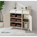 キャビネット〔Bタイプ〕 キャビネット 扉付き 3段 可動棚 サイドボード 収納棚 リビング 食器 北欧 ぼん家具