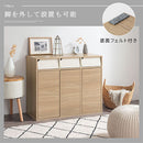 キャビネット〔Bタイプ〕 キャビネット 扉付き 3段 可動棚 サイドボード 収納棚 リビング 食器 北欧 ぼん家具