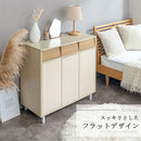 キャビネット〔Bタイプ〕 キャビネット 扉付き 3段 可動棚 サイドボード 収納棚 リビング 食器 北欧 ぼん家具