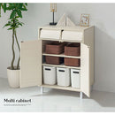 キャビネット〔Dタイプ〕 サイドキャビネット おしゃれ 収納ラック 24インチ テレビ台 一人暮らし プリンター台 FAX台 リビング収納 ミドルボード 寝室 白 茶色 ぼん家具