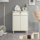 キャビネット〔Dタイプ〕 サイドキャビネット おしゃれ 収納ラック 24インチ テレビ台 一人暮らし プリンター台 FAX台 リビング収納 ミドルボード 寝室 白 茶色 ぼん家具