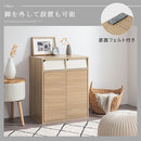 キャビネット〔Dタイプ〕 サイドキャビネット おしゃれ 収納ラック 24インチ テレビ台 一人暮らし プリンター台 FAX台 リビング収納 ミドルボード 寝室 白 茶色 ぼん家具