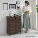 キャビネット〔Dタイプ〕 サイドキャビネット おしゃれ 収納ラック 24インチ テレビ台 一人暮らし プリンター台 FAX台 リビング収納 ミドルボード 寝室 白 茶色 ぼん家具