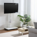 テレビスタンド テレビ台 テレビスタンド 壁寄せ キャスター付き TVスタンド 40インチ 50インチ 65インチ ハイタイプ 首振り 昇降 配線隠し 収納棚 黒 白 ぼん家具