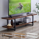 テレビ台 テレビ台 ローボード テレビボード 収納 ラック シェルフ テレビ 棚 台 幅120cm 50インチまで対応 ロータイプ 木製 メラミン スチール 茶 白 おしゃれ ぼん家具