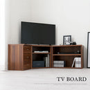 コーナーテレビ台3点セット テレビ台 ローボード 収納 おしゃれ コーナー 北欧 TVボード ロータイプ テレビラック サイドチェスト 木製 コーナーテレビ台 ぼん家具