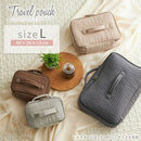 トラベルポーチ〔L〕 トラベルポーチ 旅行用圧縮袋 旅行用ポーチ 圧縮ポーチ Lサイズ 衣類 おむつ バッグインバッグ 収納 仕分け ファスナー 旅行 出張 防災 ぼん家具