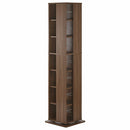 回転式ラック〔ハイタイプ〕 本棚 回転  7段 スリム 木目調 ラック コミック 漫画 ㏅ 大容量 ディスプレイ ぼん家具