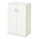 マルチ収納ラック 本棚  扉付き 4段 可動棚  収納棚 コミック 漫画 cd キャビネット 大容量 木目調 北欧 ぼん家具