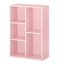 カラーボックス 2列 3段+2段 多目的収納ラック 3段＋2段 深型 横置き可 2列収納 A4サイズ 対応 ぼん家具