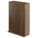 扉付き本棚〔薄型タイプ〕 本棚 薄型 扉付き 4段 可動棚  収納棚 コミック 漫画 キャビネット 大容量 木目調 ぼん家具