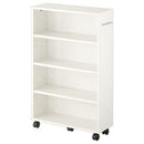 キャスター付き収納ラック 本棚 キャスター付き 3段 可動棚 ラック 収納棚 スリム 漫画 木目調 隙間収納 ぼん家具