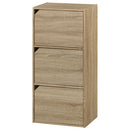 カラーボックス 3段 扉付き カラーボックス 扉付き 3段 収納棚 本棚 雑貨 小物 木目調 ぼん家具