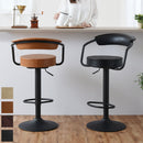 バーチェア カウンターチェア おしゃれ 昇降式 バーチェア 背もたれ 回転 丸椅子 ハイチェア カウンター 椅子 キッチンチェア 高さ調節 フットレスト 足置き ぼん家具