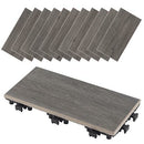 ジョイントタイル〔12枚セット〕 ジョイントマット おしゃれ 屋外 ジョイントタイル 庭 木目 タイル ベランダ diy  ジョイントパネル 石 陶器 ガーデニング 床材 バルコニー 工事不要  石畳 ぼん家具