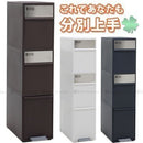 分別ダストボックス　３段タイプ ゴミ箱 ダストボックス おしゃれ エコ インテリア 北欧 リビング キッチン シンプル 省スペース コンパクト キャスター付き 蓋 3段タイプ ぼん家具