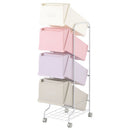 ダストボックス〔4段タイプ〕 ゴミ箱 キッチン用ゴミ箱 分別 ダストボックス おしゃれ スリム 大型 約84 フタ付き 縦 隙間 分別ダストワゴン キャスター付き 4段 キッチン ぼん家具