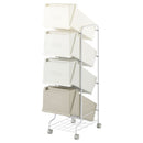 ダストボックス〔4段タイプ〕 ゴミ箱 キッチン用ゴミ箱 分別 ダストボックス おしゃれ スリム 大型 約84 フタ付き 縦 隙間 分別ダストワゴン キャスター付き 4段 キッチン ぼん家具