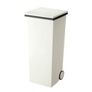 スクエアプッシュペール ゴミ箱 ダストボックス おしゃれ スリム 24L キッチン リビング ごみ箱 プッシュ開閉 蓋付き キャスター付き 日本製 ぼん家具