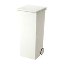 スクエアプッシュペール ゴミ箱 ダストボックス おしゃれ スリム 24L キッチン リビング ごみ箱 プッシュ開閉 蓋付き キャスター付き 日本製 ぼん家具