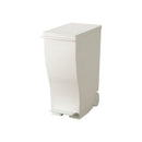 スリムペダル〔ブラック＆ホワイト〕 ゴミ箱 ダストボックス おしゃれ 分別 33L キッチン リビング 蓋付き ペダルペール キャスター付き ブラック ホワイト 日本製 ぼん家具