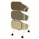 3分別キャスター付ダストボックス ゴミ箱 ダストボックス おしゃれ 分別 スリム 縦型 ごみ箱 シンプル 分別ごみ箱 分別ゴミ箱 キャスター付 キッチン リビング インテリア 収納用具 3段 ぼん家具