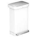 simplehuman　レクタンギュラーステップカン45L キッチンペール ゴミ箱 大容量 おしゃれ 蓋つき ゴミ袋収納ホルダー 壁付け モノトーン 高級感 開店祝い 開業祝い 山崎実業