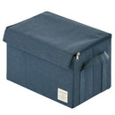 折り畳み収納ボックス〔Mサイズ〕 収納ボックス 収納ケース 布 折りたたみ ふた付き ボックス 衣類収納 コンパクト 小物 蓋つき 衣類ケース おしゃれ おもちゃ箱 収納袋 収納 押し入れ 本 Mサイズ ぼん家具