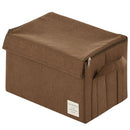 折り畳み収納ボックス〔Mサイズ〕 収納ボックス 収納ケース 布 折りたたみ ふた付き ボックス 衣類収納 コンパクト 小物 蓋つき 衣類ケース おしゃれ おもちゃ箱 収納袋 収納 押し入れ 本 Mサイズ ぼん家具