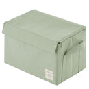 折り畳み収納ボックス〔Mサイズ〕 収納ボックス 収納ケース 布 折りたたみ ふた付き ボックス 衣類収納 コンパクト 小物 蓋つき 衣類ケース おしゃれ おもちゃ箱 収納袋 収納 押し入れ 本 Mサイズ ぼん家具