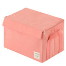 折り畳み収納ボックス〔Mサイズ〕 収納ボックス 収納ケース 布 折りたたみ ふた付き ボックス 衣類収納 コンパクト 小物 蓋つき 衣類ケース おしゃれ おもちゃ箱 収納袋 収納 押し入れ 本 Mサイズ ぼん家具