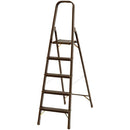 折りたたみ木目脚立〔5段〕 脚立 踏み台 5段 折りたたみ ステップ おしゃれ 軽量 スリム 手すり付き 家庭用 作業台 アルミ インテリア 木目調 ぼん家具