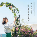 ローズアーチ バラアーチ ガーデンアーチ 大型 おしゃれ ローズアーチ アイアン 屋外 庭 園芸 ガーデニング ゲート クレマチス diy スチール 白 黒 ぼん家具