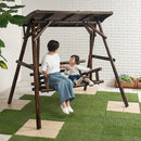 焼き杉ブランコ〔屋根付き〕 ブランコ 屋外 家庭用 木製 2人乗り キッズ 屋外遊具 大型 遊具 庭 インテリア 屋根付き ガーデン チェア 天然焼杉 キッズ用品 プレゼント 子供 ぼん家具