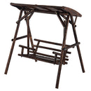 焼き杉ブランコ〔屋根付き〕 ブランコ 屋外 家庭用 木製 2人乗り キッズ 屋外遊具 大型 遊具 庭 インテリア 屋根付き ガーデン チェア 天然焼杉 キッズ用品 プレゼント 子供 ぼん家具