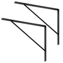 シェルフブラケット Lサイズ〔20×25cm〕 棚受け金具 棚受け ブラケット 金具 2個セット ネジ付き 本棚 DIY 棚 壁 取り付け ウォールシェルフ アイアン 風 スチール ラック 棚受金具 パーツ ぼん家具