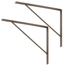 シェルフブラケット Lサイズ〔20×25cm〕 棚受け金具 棚受け ブラケット 金具 2個セット ネジ付き 本棚 DIY 棚 壁 取り付け ウォールシェルフ アイアン 風 スチール ラック 棚受金具 パーツ ぼん家具