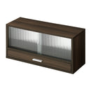 カウンター上置き収納棚〔幅60cm〕 カウンター上収納ラック 引き出し ガラス扉付き 食器棚 カップボード キッチン ぼん家具