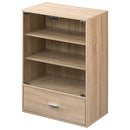 マルチキャビネット〔Bタイプ〕 カラーボックス キューブボックス 収納ボックス 収納 木製 引き出し キャビネット ガラス扉 飾り棚 ラック 文庫 コミック ぼん家具