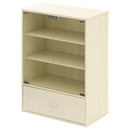 マルチキャビネット〔Bタイプ〕 カラーボックス キューブボックス 収納ボックス 収納 木製 引き出し キャビネット ガラス扉 飾り棚 ラック 文庫 コミック ぼん家具