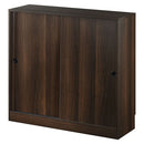 カウンター下収納〔幅90cm・奥行30cm〕 カウンター下収納 薄型 4段 可動棚 引き戸 食器棚 キャビネット キッチン 木目調 北欧 ぼん家具